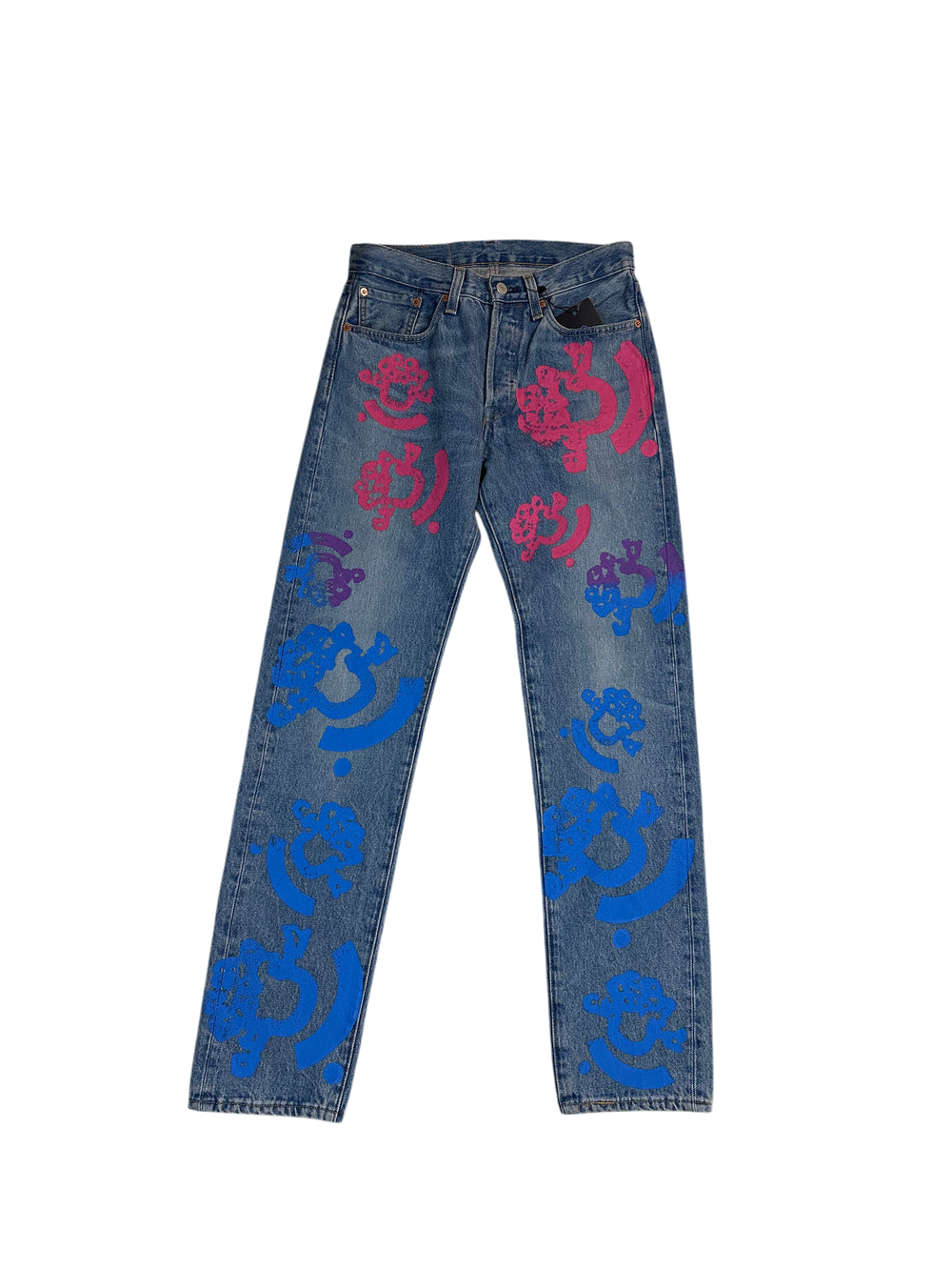 Denim Tears BSTROY Light Wash & Pink Blue Jeans