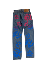 Denim Tears BSTROY Light Wash & Pink Blue Jeans