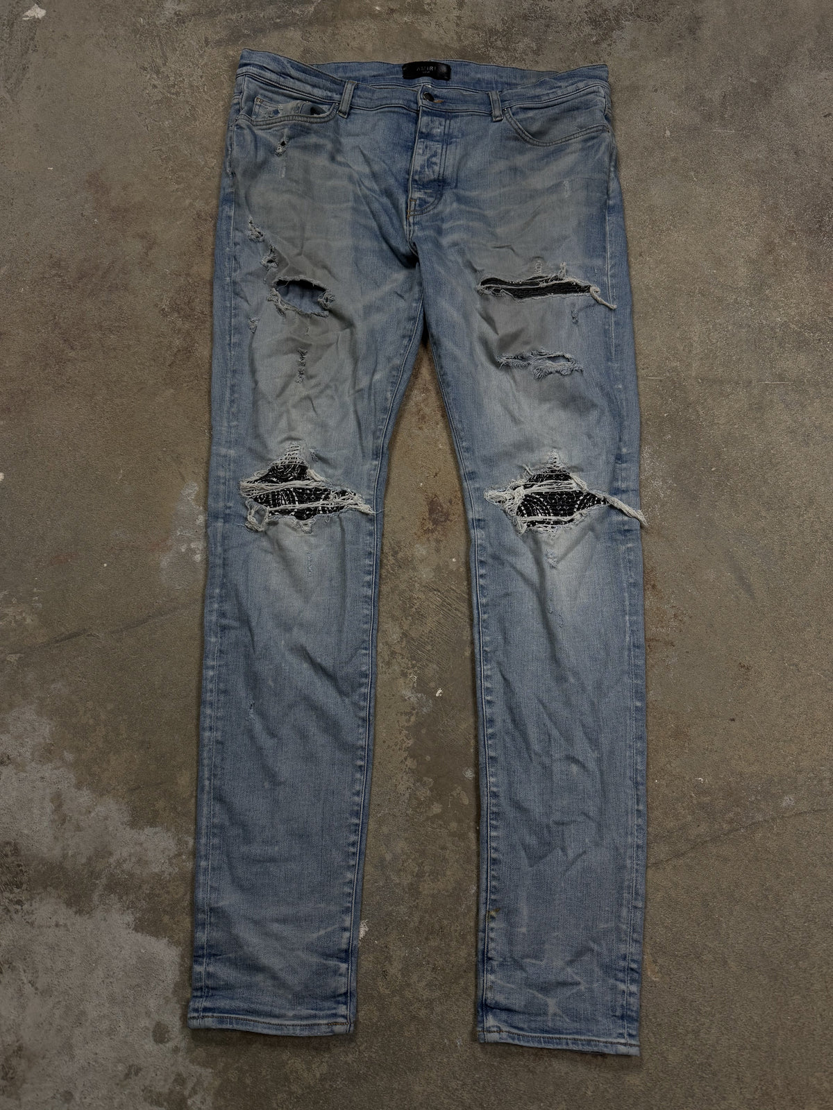 Amiri MX1 Black Blue Paisley