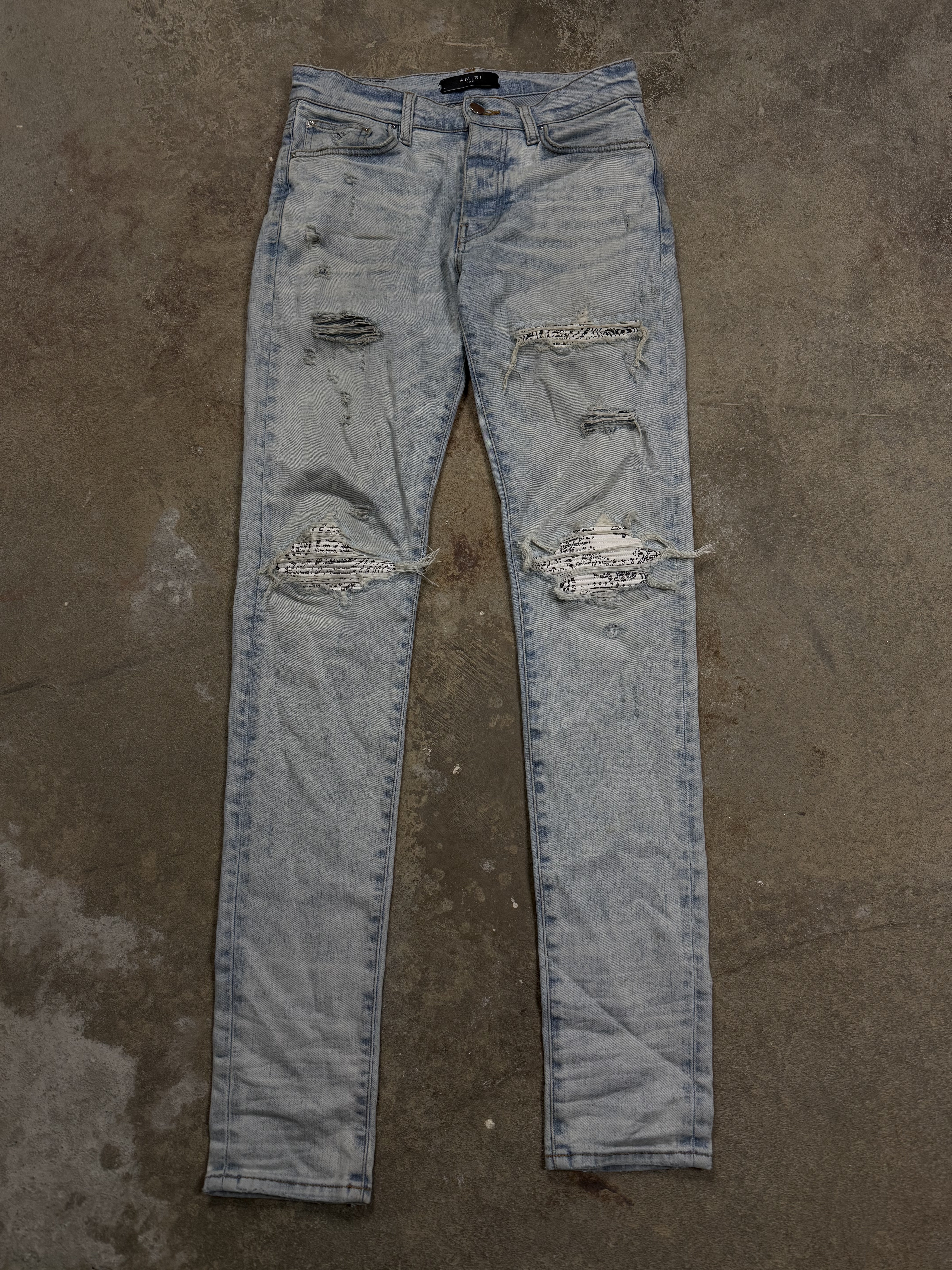 Amiri MX1 Light Wash Zebra Patch