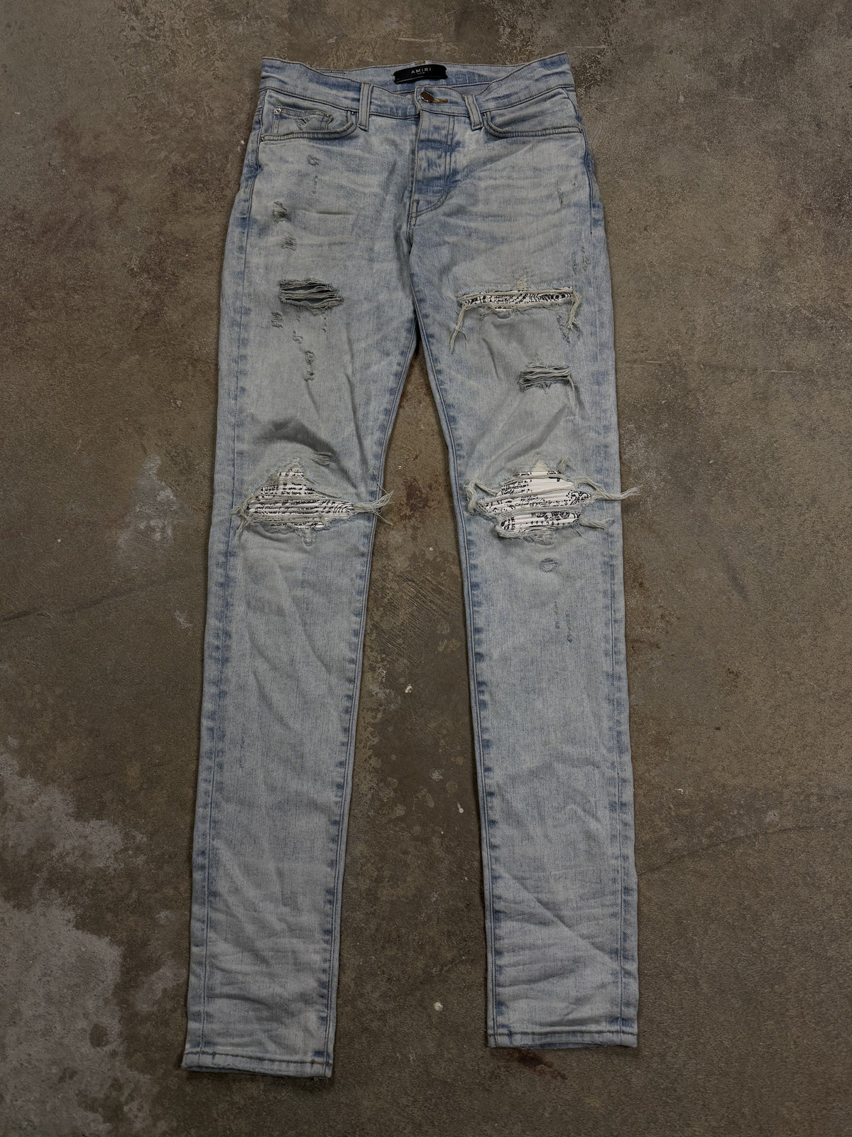 Amiri MX1 Light Wash Zebra Patch