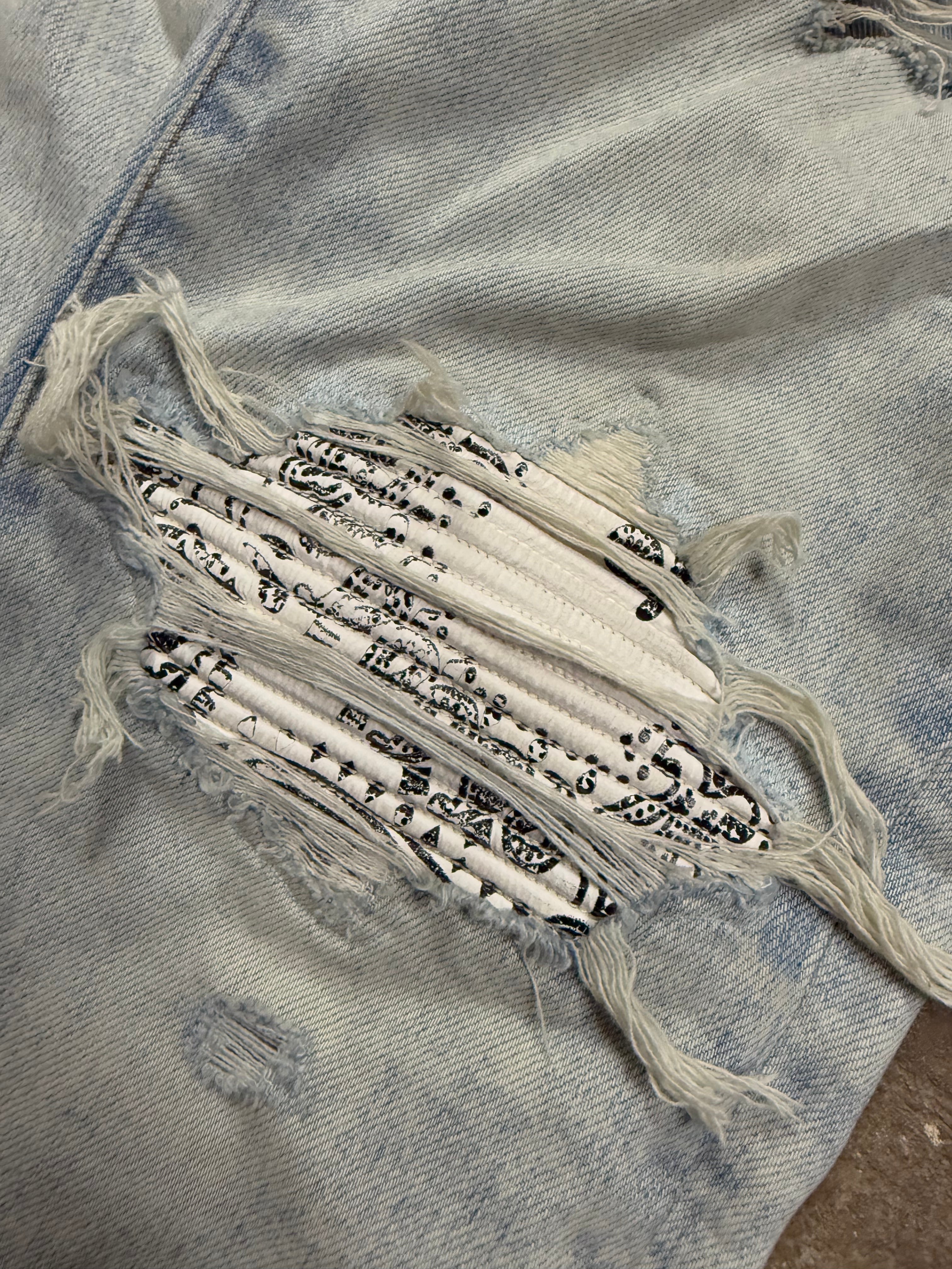 Amiri MX1 Light Wash Zebra Patch