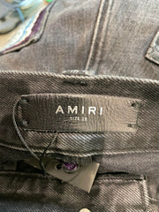 Amiri Palm Tree Black Jean Shorts