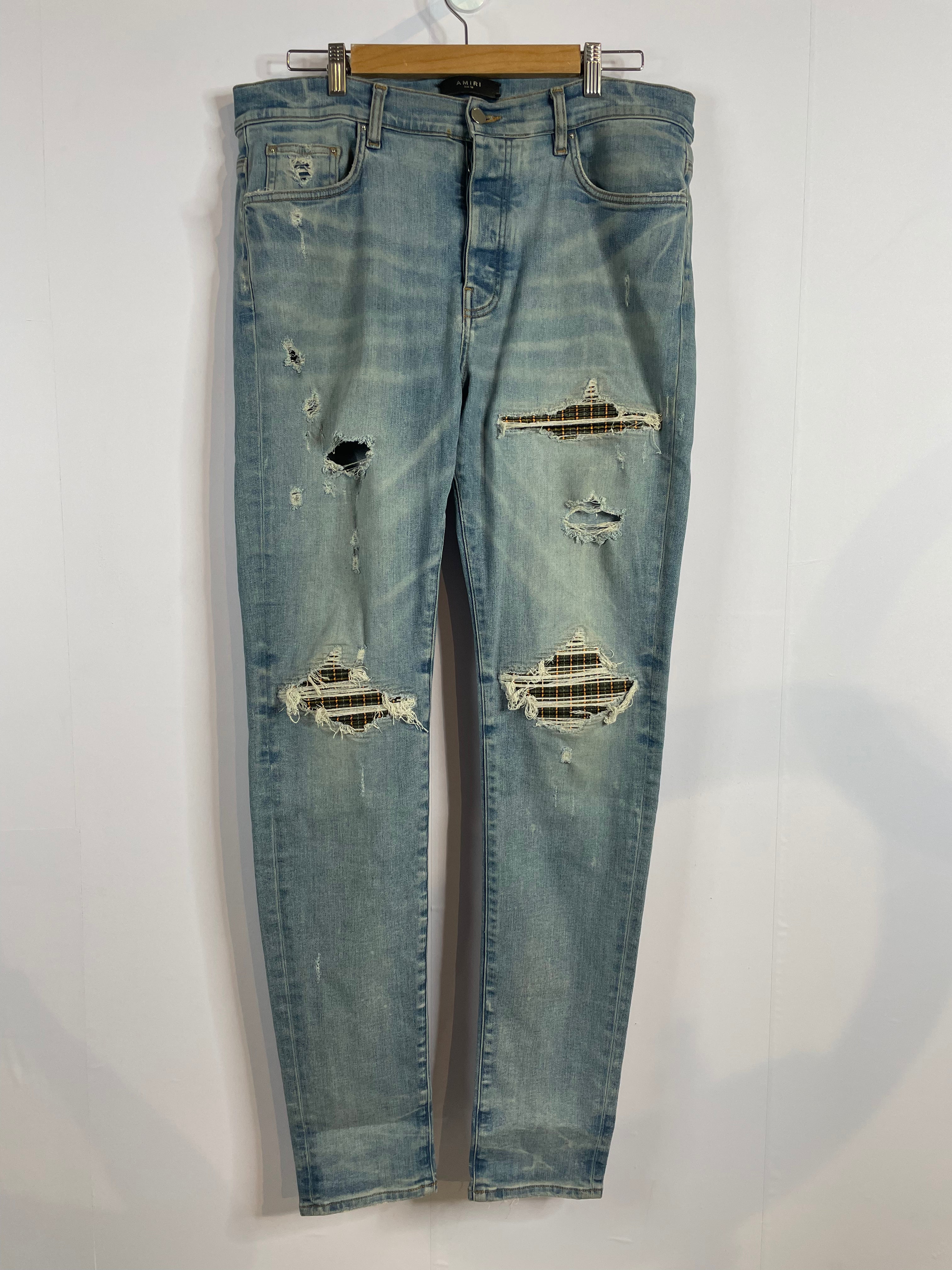 Amiri MX1 Plaid Jeans Used