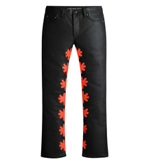 LOSTSHDWS Black & Red Wax Jeans