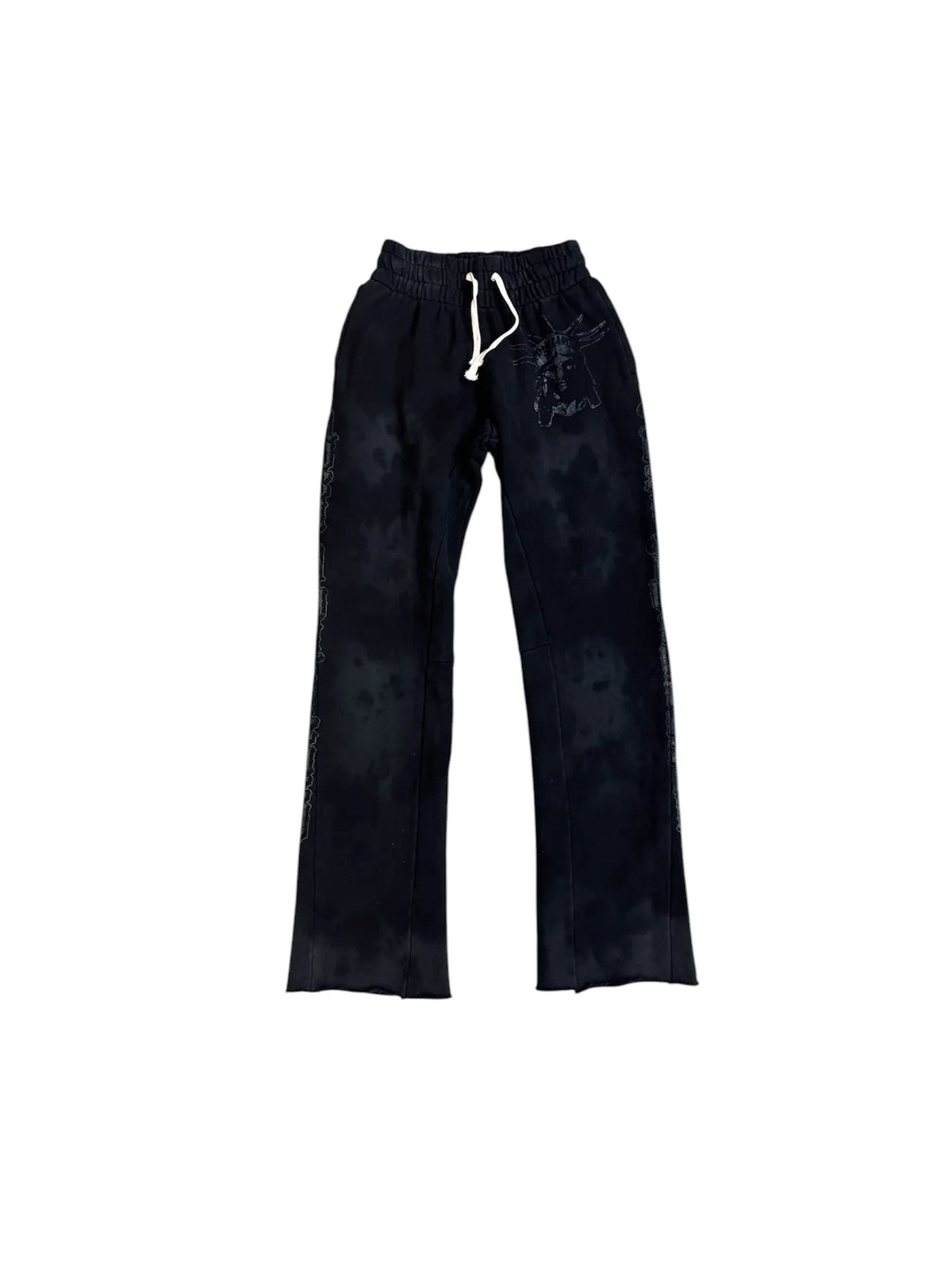 Lost Intricacy Tie Dye Black Sweats