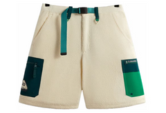 Kith x Columbia Cream & Green Sherpa Shorts
