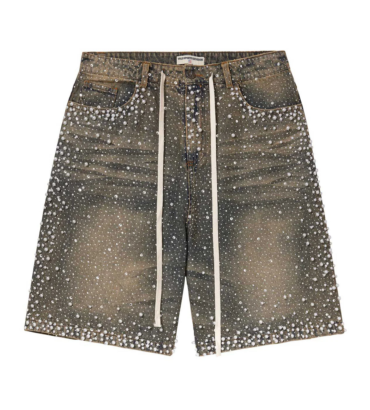 Vale Forever 'Rainstorm' Mid Wash Blue Jean Shorts