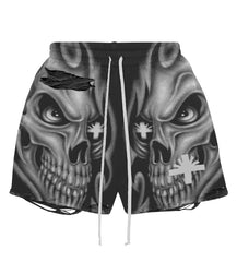 Vertabrae 'Skull' Grey Storm Shorts