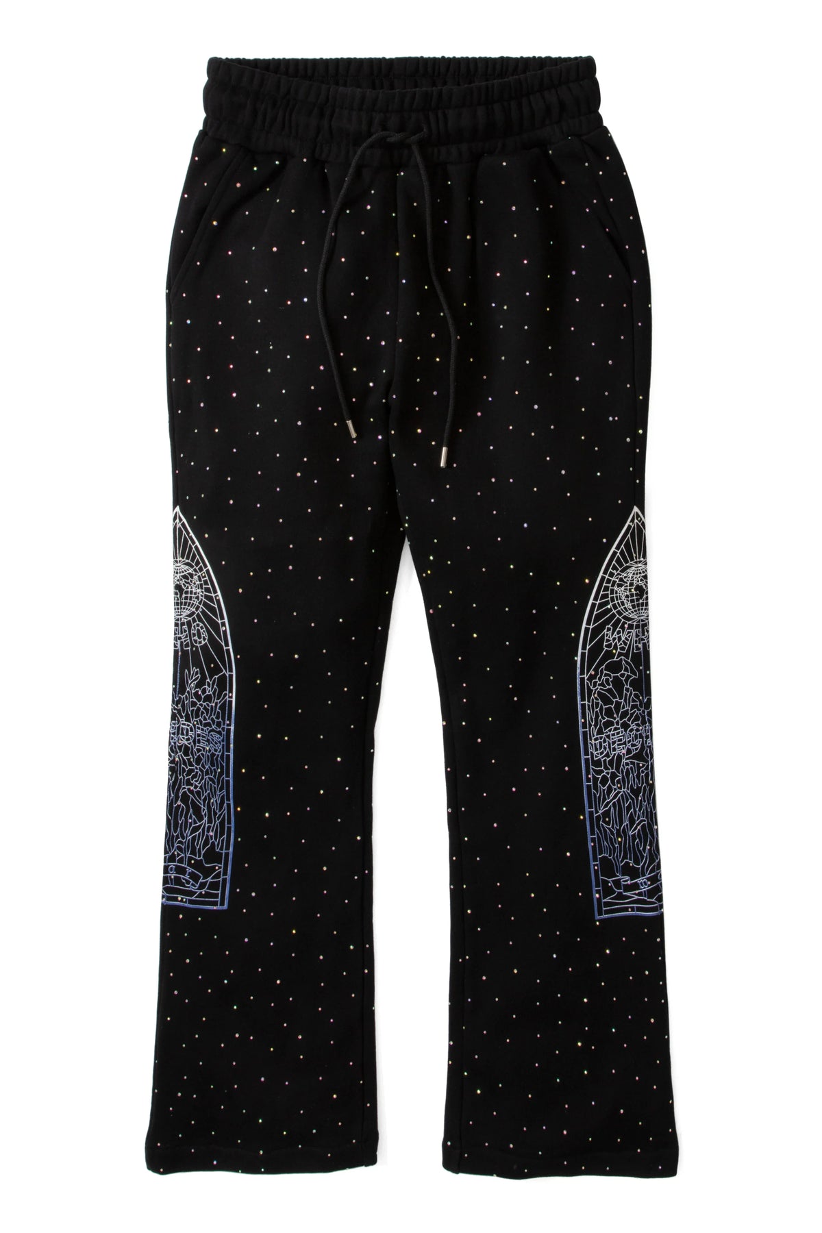 Who Decides War "Stained Glass" Rhinestone Coal Sweats