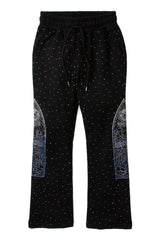 Who Decides War "Stained Glass" Rhinestone Coal Sweats