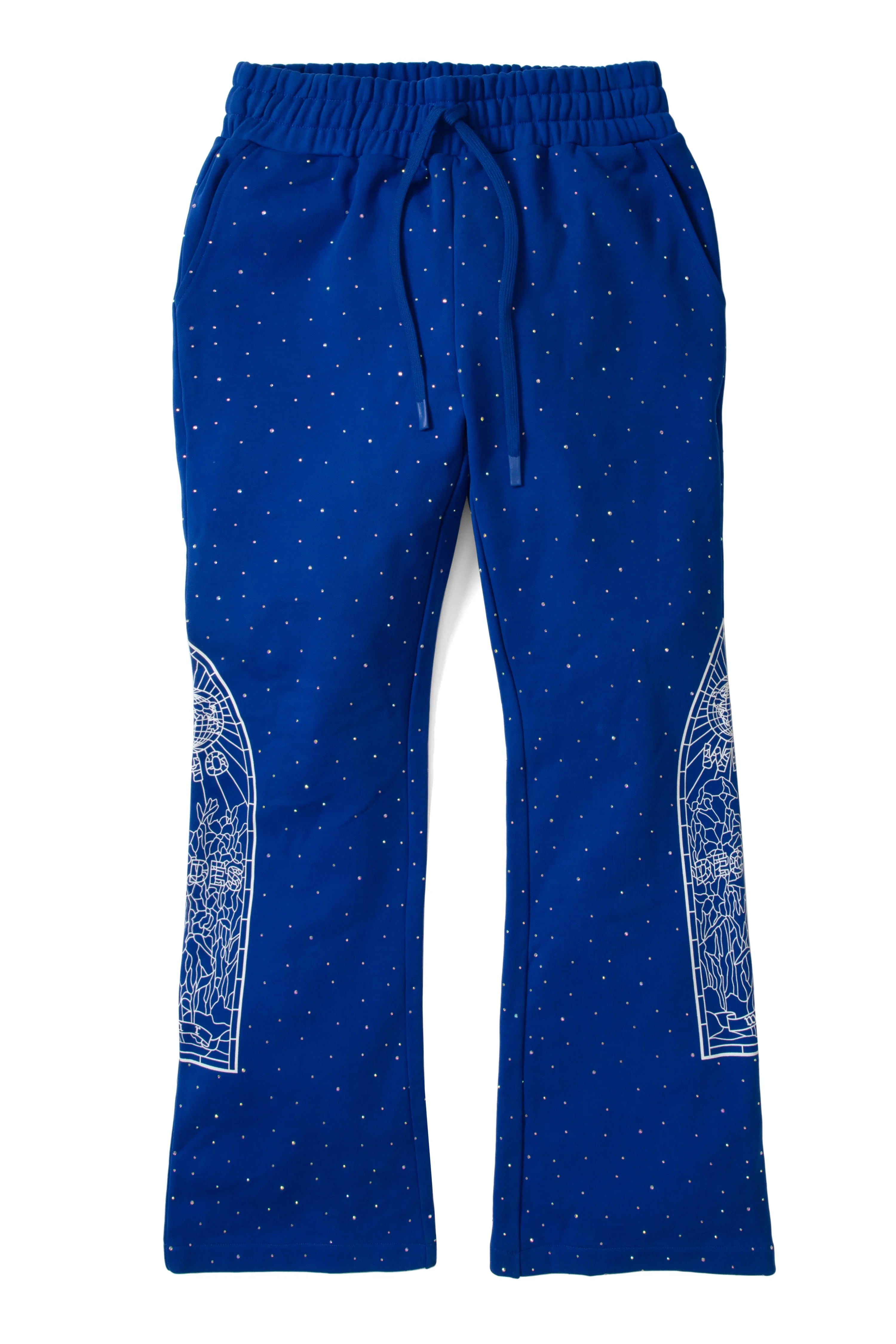 Who Decides War "Stained Glass" Indigo Rhinestone Sweats
