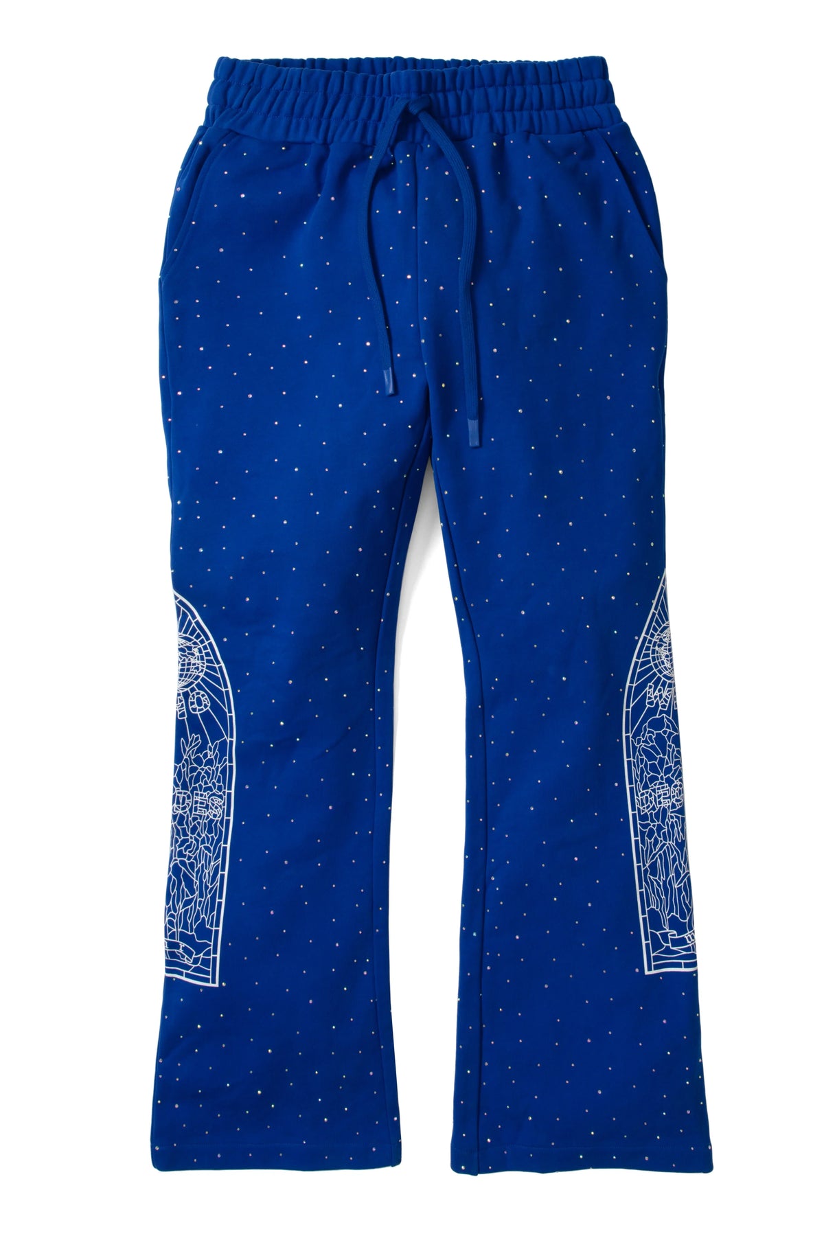 Who Decides War "Stained Glass" Indigo Rhinestone Sweats