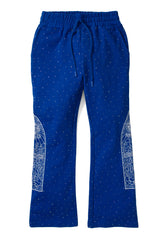 Who Decides War "Stained Glass" Indigo Rhinestone Sweats