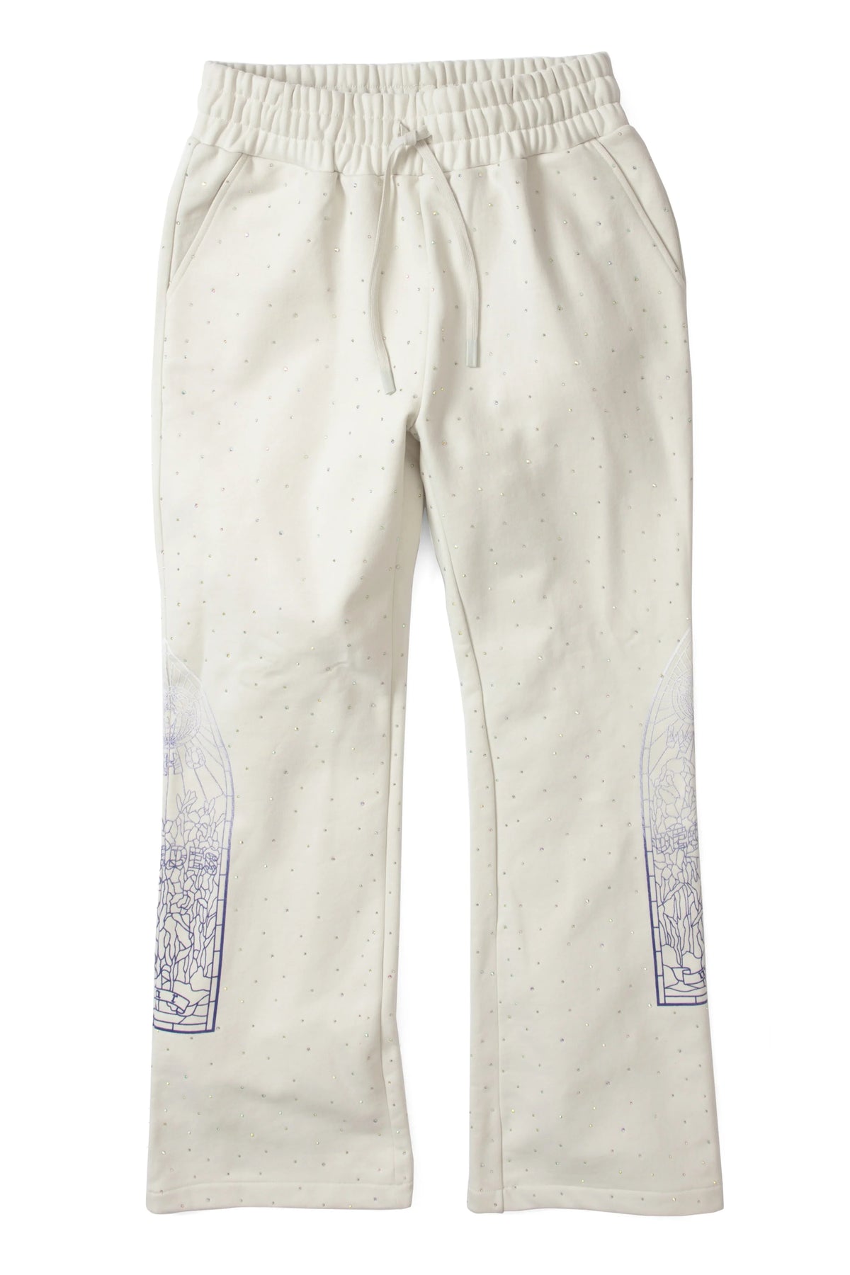 Who Decides War "Stained Glass" Cream Rhinestone Sweats