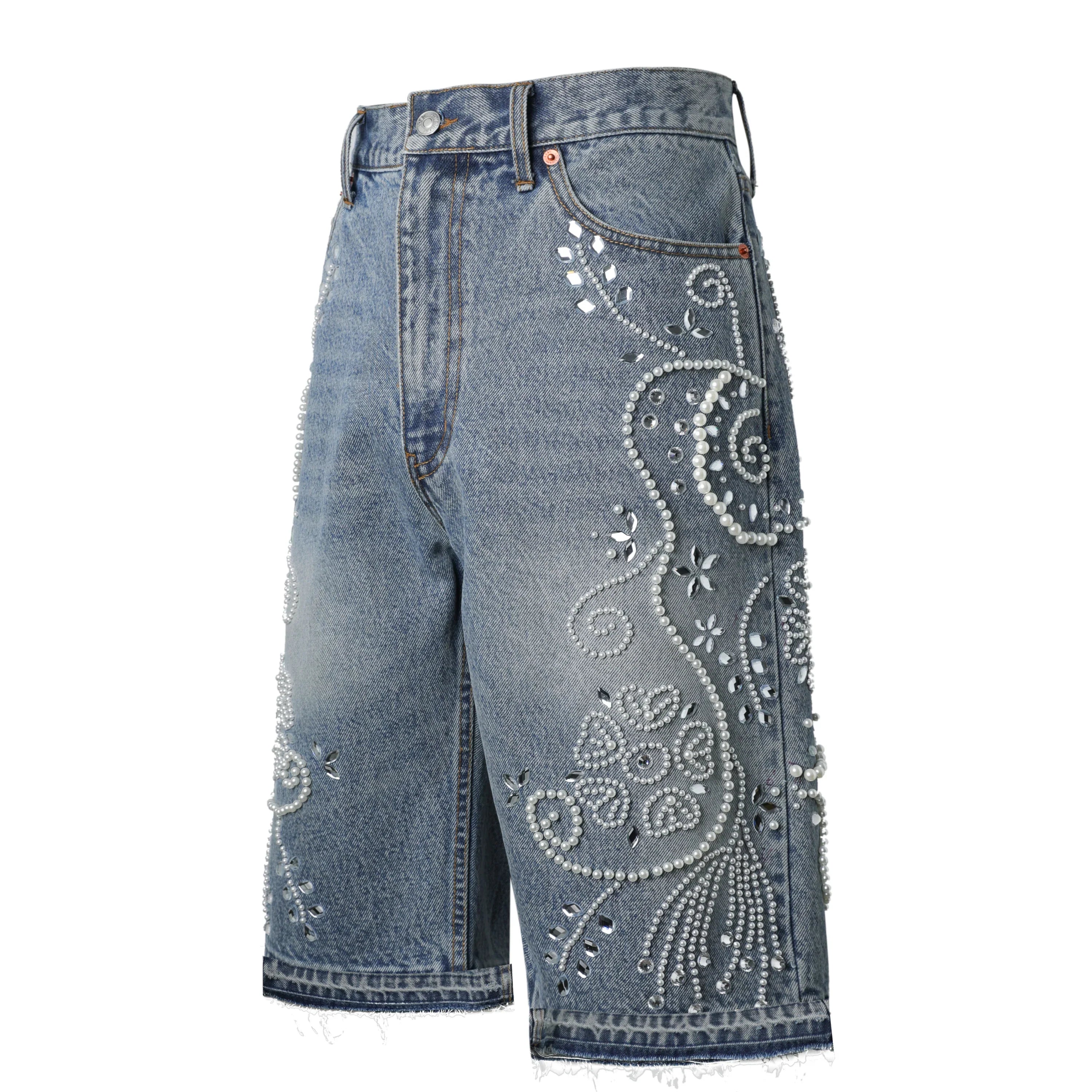 Lost Intricacy Lace Jean Shorts