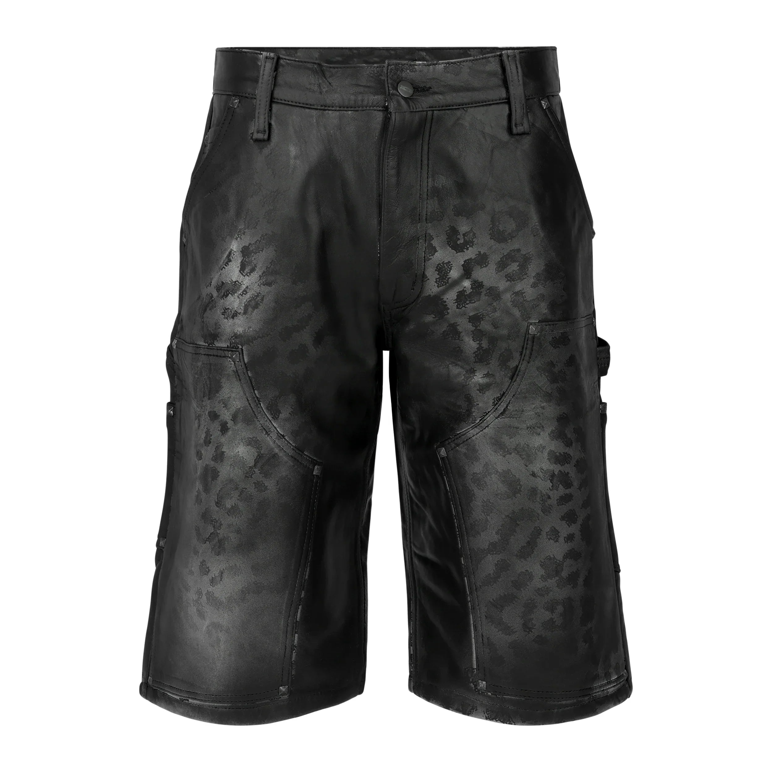 Lost Intricacy Black Panther Leather Shorts