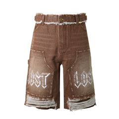 Lost Intricacy 'Sandstorm Carpenter' Jean Shorts